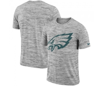 Philadelphia Eagles Heathered Black Sideline Legend Velocity Travel Performance Nike T-Shirt