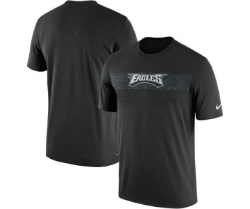 Philadelphia Eagles Nike Black Sideline Seismic Legend T-Shirt