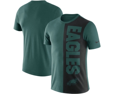 Philadelphia Eagles Nike Coin Flip Tri-Blend T-Shirt - Midnight GreenBlack