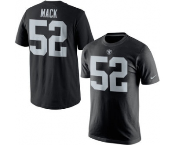 Men's Oakland Raiders 52 Khalil Mack Nike Player Pride Name & Number T-Shirt - Black