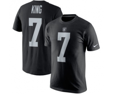 Men's Oakland Raiders 7 Marquette King Nike Black Player Pride Name & Number T-Shirt