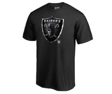 Men's Oakland Raiders NFL Pro Line by Fanatics Branded Black Midnight Mascot Big and Tall T-Shirt