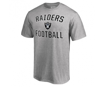 Men's Oakland Raiders NFL Pro Line by Fanatics Branded Heathered Gray Victory Arch T-Shirt