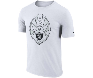 Men's Oakland Raiders Nike White Fan Gear Icon Performance T-Shirt