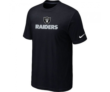 Nike Oakland Raiders Authentic Logo T-Shirt BLACK