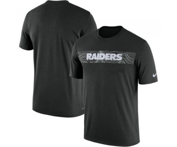 Oakland Raiders Nike Black Sideline Seismic Legend T-Shirt