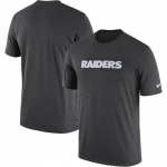 Oakland Raiders Nike Heathered Charcoal Sideline Seismic Legend T-Shirt