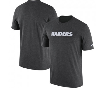 Oakland Raiders Nike Heathered Charcoal Sideline Seismic Legend T-Shirt