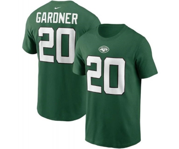 Men's New York Jets #20 Ahmad Gardner 2022 Green Name & Number T-Shirt