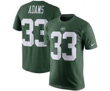 Men's New York Jets 33 Jamal Adams Nike Green Player Pride Name & Number T-Shirt