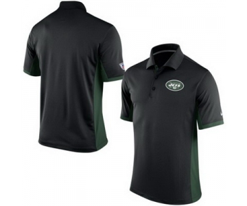 Men's New York Jets Nike Black Team Issue Performance Polo