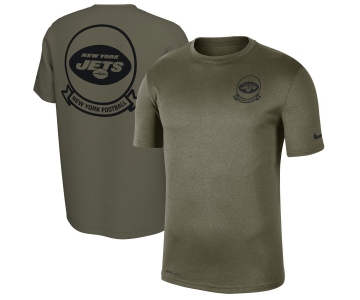 Men's New York Jets Nike Olive 2019 Salute to Service Sideline Seal Legend Performance T-Shirt