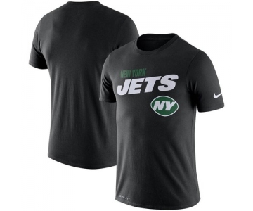 New York Jets Nike Sideline Line of Scrimmage Legend Performance T Shirt Black