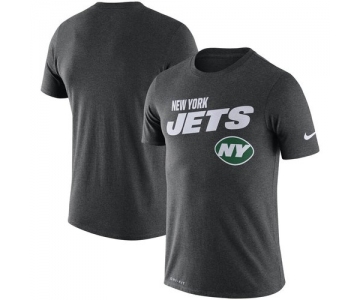 New York Jets Nike Sideline Line of Scrimmage Legend Performance T Shirt Gray