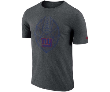 Men's New York Giants Nike Heathered Charcoal Fan Gear Icon Performance T-Shirt