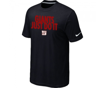 NFL New York Giants Just Do It Black T-Shirt