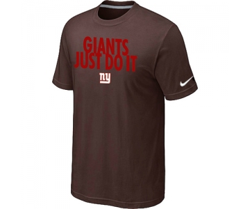 NFL New York Giants Just Do It Brown T-Shirt