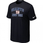 New York Giants Heart & Soul Black T-Shirt