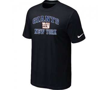 New York Giants Heart & Soul Black T-Shirt