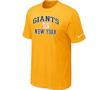 New York Giants Heart & Soul Yellow T-Shirt