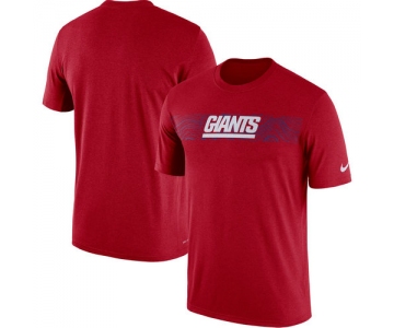 New York Giants Nike Red Sideline Seismic Legend T-Shirt