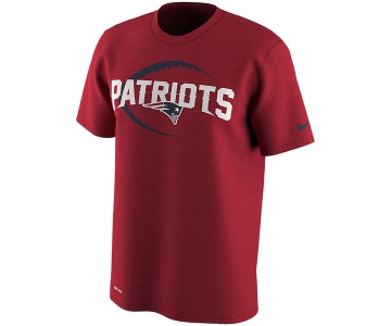 Men's New England Patriots Nike Red Legend Icon Logo Performance T-Shirt