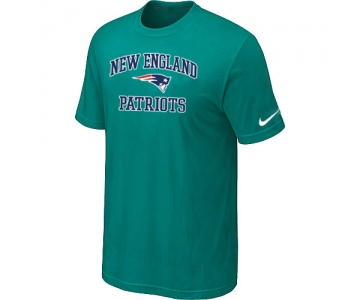 New England Patriots Heart & Soul Green T-Shirt