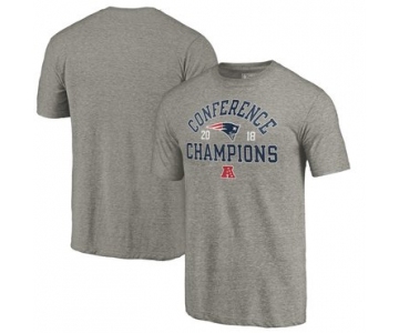 New England Patriots NFL Pro Line by Fanatics Branded 2018 AFC Champions Scrimmage Tri Blend T-Shirt Gray