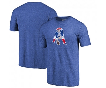 New England Patriots Royal Throwback Logo Tri-Blend NFL Pro Line by T-Shirt