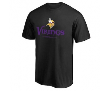 Men's Minnesota Vikings NFL Pro Line Black Team Lockup T-Shirt