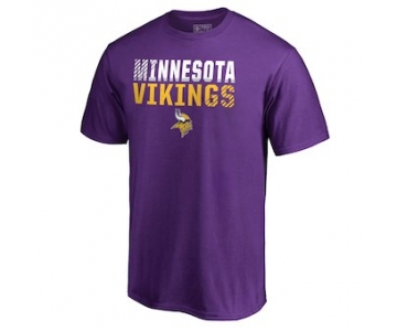 Men's Minnesota Vikings NFL Pro Line by Fanatics Branded Purple Iconic Collection Fade Out T-Shirt