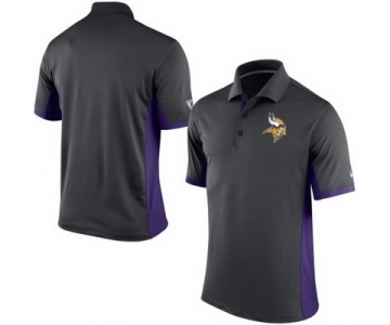 Men's Minnesota Vikings Nike Charcoal Team Issue Performance Polo