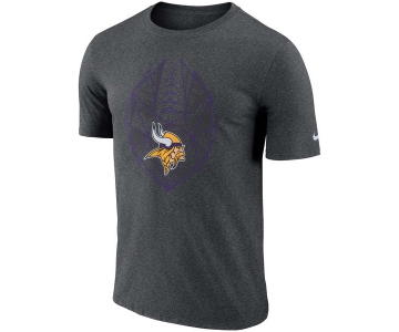 Men's Minnesota Vikings Nike Heathered Charcoal Fan Gear Icon Performance T-Shirt