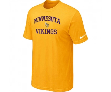 Minnesota Vikings Heart & Soul Yellow T-Shirt