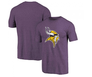 Minnesota Vikings Purple Throwback Logo Tri-Blend Short Sleeve NFL Pro Line by T-Shirt