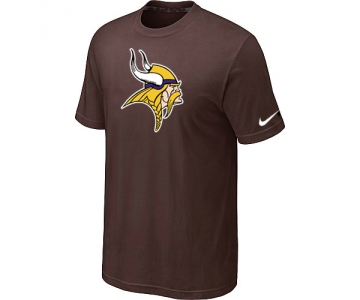 Minnesota Vikings Sideline Legend Authentic Logo T-Shirt Brown