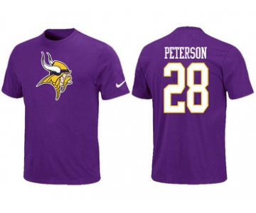 Nike Minnesota Vikings Adrian Peterson Name & Number T-Shirt purple