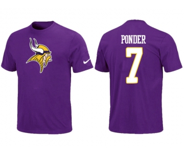 Nike Minnesota Vikings Christian Ponder Name & Number T-Shirt purple