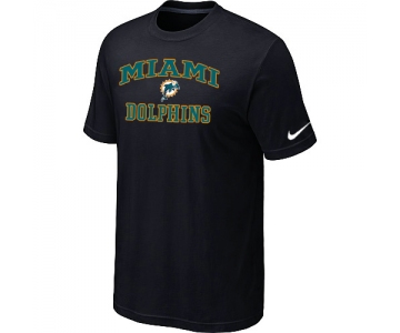 Miami Dolphins Heart & Soul Blackl T-Shirt