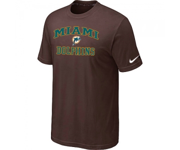 Miami Dolphins Heart & Soul Brownl T-Shirt