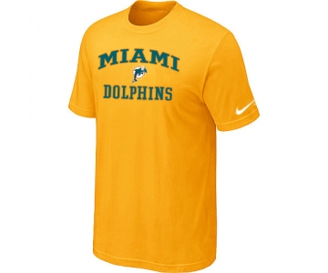 Miami Dolphins Heart & Soul Yellowl T-Shirt