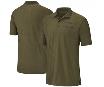 Miami Dolphins Nike Salute to Service Sideline Polo Olive
