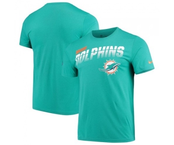 Miami Dolphins Nike Sideline Line of Scrimmage Legend Performance T Shirt Aqua