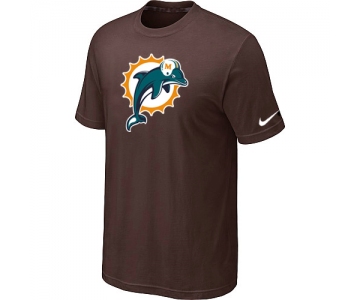 Miami Dolphins Sideline Legend Authentic Logo T-Shirt Brown