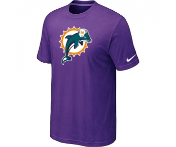 Miami Dolphins Sideline Legend Authentic Logo T-Shirt Purple