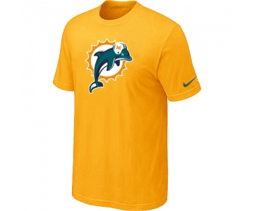 Miami Dolphins Sideline Legend Authentic Logo T-Shirt Yellow