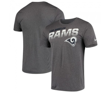 Los Angeles Rams Nike Sideline Line of Scrimmage Legend Performance T Shirt Heathered Gray