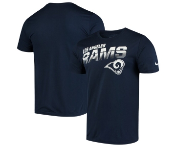 Los Angeles Rams Nike Sideline Line of Scrimmage Legend Performance T Shirt Navy