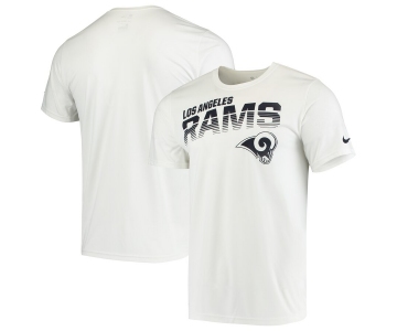 Los Angeles Rams Nike Sideline Line of Scrimmage Legend Performance T Shirt White