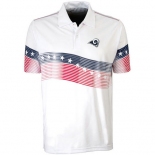 Los Angeles Rams White Antigua Patriot Polo